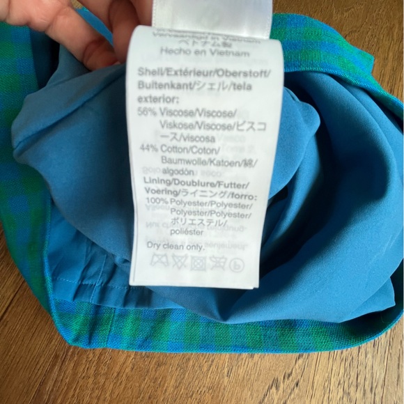 J. Crew Gingham Plaid Blue Green Mini Skirt Women’s Sz 8 Preppy Classic - Picture 11 of 11